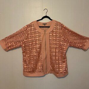 Jessica London 3X Peach 3/4 Sleeve Summer Blazer